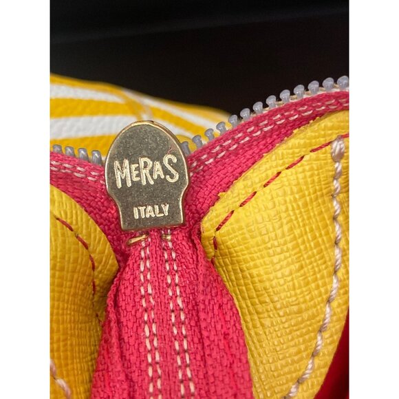 Dooney & Bourke Zip Zip Dome Satchel Sunflower Stripe Coated Canvas Purse - Picture 12 of 16